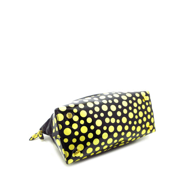 Black Louis Vuitton Yayoi Kusama Monogram Nylon Infinity Dots Lockit Vertical MM Tote Bag - Designer Revival