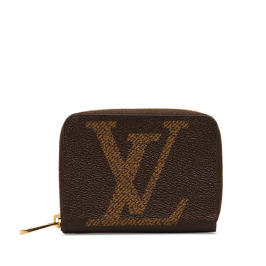 Brown Louis Vuitton Monogram Giant Reverse Zippy Coin Pouch