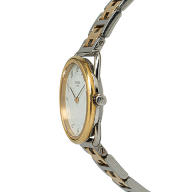 Silver Hermes Quartz Stainless Steel Arceau Watch
