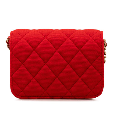 Red Chanel Mini Quilted Jersey VIP Crossbody