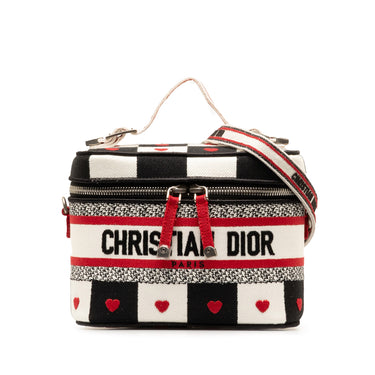 White Dior Embroidered D-Royaume d’Amour Vanity Bag