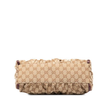 Beige Gucci GG Canvas Abbey D-Ring Handbag - Designer Revival