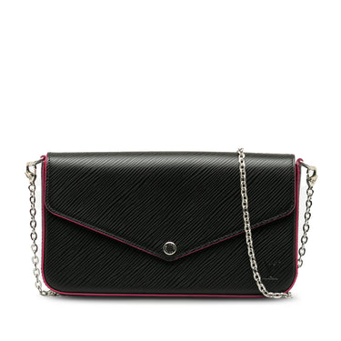Black Louis Vuitton Epi Pochette Felicie Crossbody Bag