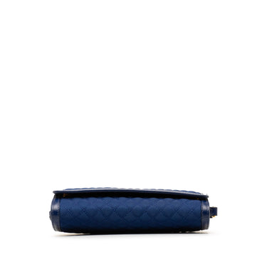 Blue Prada Impuntu Tessuto Wallet on Strap Crossbody Bag