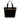 Black Burberry House Check Canvas Trimmed Leather Handbag