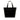 Black Burberry House Check Canvas Trimmed Leather Handbag