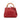 Red Gucci Small Calfskin Bamboo Shopper Satchel - Designer Revival