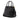 Black Prada Saffiano Lucido Top Handle Frame Tote