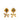 Gold Chanel Drop Bow Clip On Earrings - Designer Revival