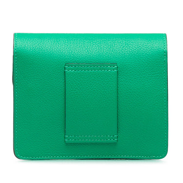Green Hermès Evercolor Roulis Slim Wallet