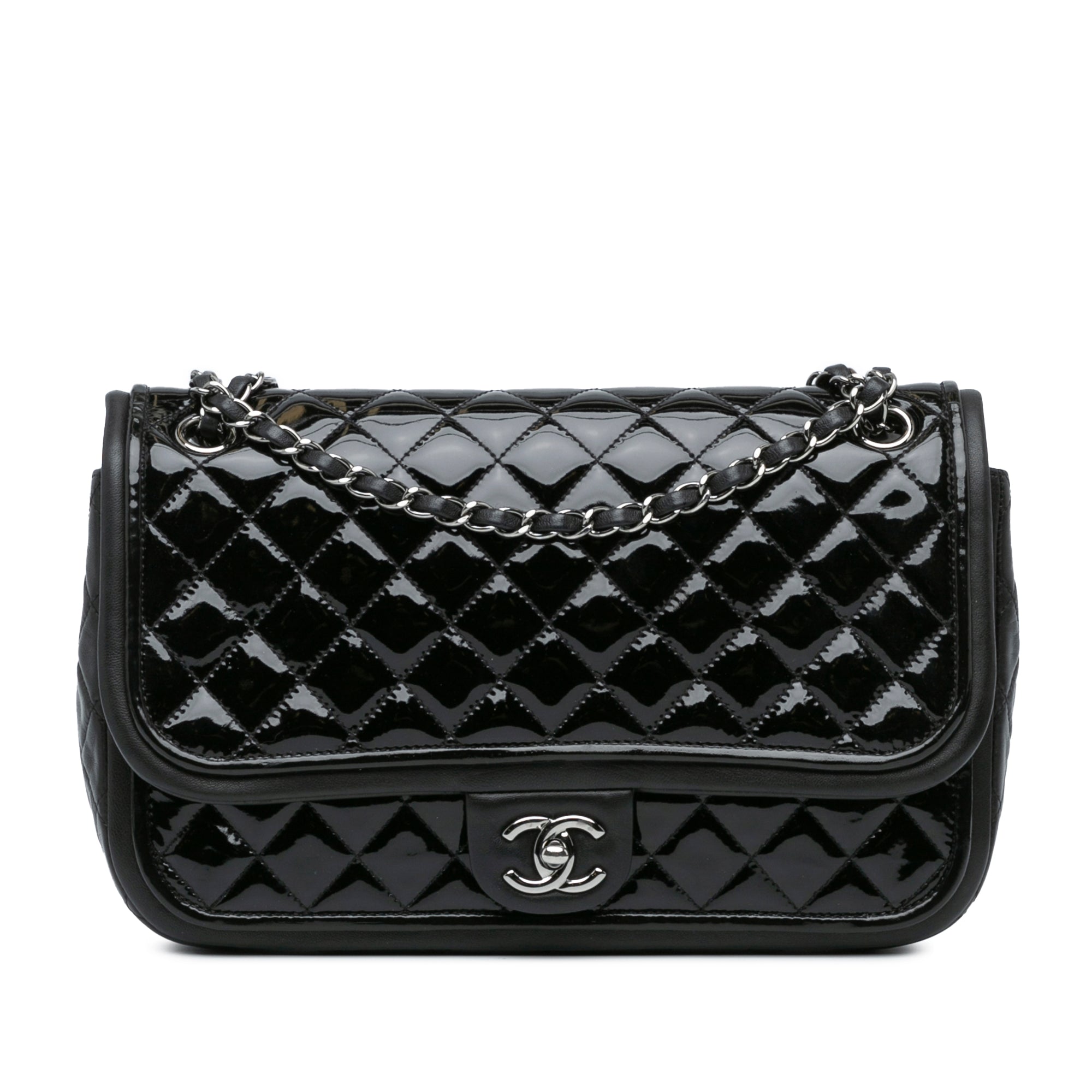 Chanel jumbo patent leather on sale