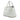 White Prada Large City Calf Double Satchel