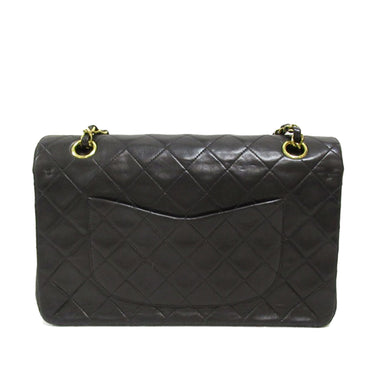 Black Chanel Medium Classic Lambskin Double Flap Shoulder Bag