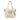 Beige LOEWE Anagram Canvas Satchel - Designer Revival