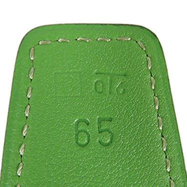 Green Hermès Constance Reversible Belt