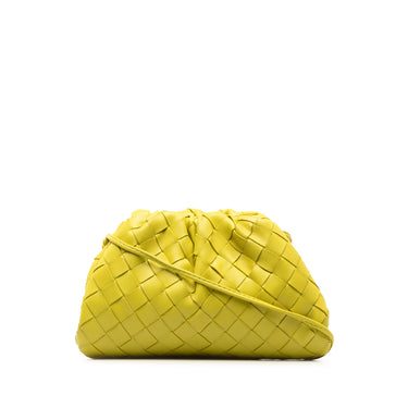 Yellow Bottega Veneta Intrecciato The Mini Pouch Crossbody Bag - Designer Revival