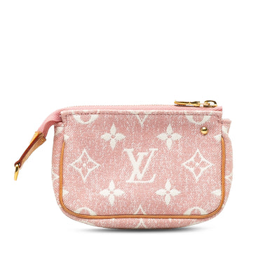Pink Louis Vuitton Micro Monogram Jacquard Denim Pochette Accessoires Pouch - Designer Revival