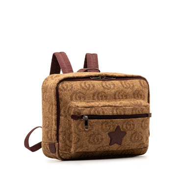Brown Gucci Kids Double G Wool Backpack - Designer Revival