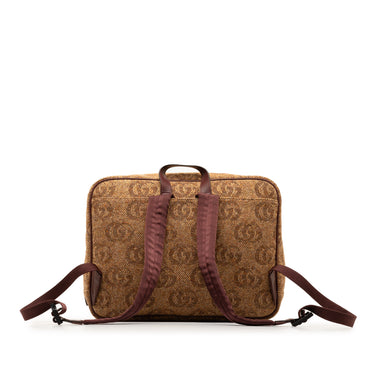 Brown Gucci Kids Double G Wool Backpack - Designer Revival
