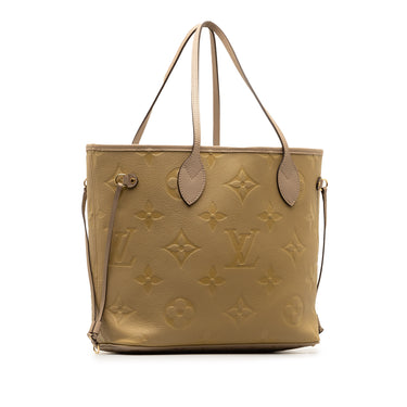 Brown Louis Vuitton Monogram Empreinte Neverfull MM Tote Bag - Designer Revival