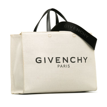Brown Givenchy Canvas Medium G-Tote Shopping Bag Satchel