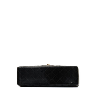 Black Chanel Maxi XL Classic Lambskin Single Flap Shoulder Bag