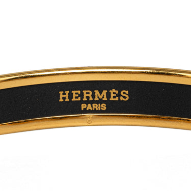 Gold Hermes Cloisonne Bangle Costume Bracelet - Designer Revival