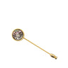 Gold Hermès Clou de Selle Stick Pin Costume Brooch - Designer Revival
