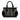 Black Burberry Leather Trimmed Wool Cargo Handbag
