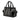 Black Burberry Leather Trimmed Wool Cargo Handbag