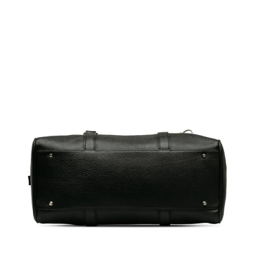 Black Dior Leather Logo Charms Handbag