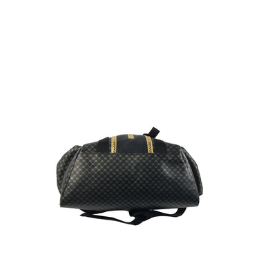 Black Gucci Dapper Dan Calfskin Laminated Ayers Micro GG Drawstring Backpack - Designer Revival