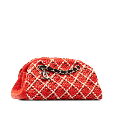 Red Chanel Small Patent Stitch Just Mademoiselle Bowling Bag