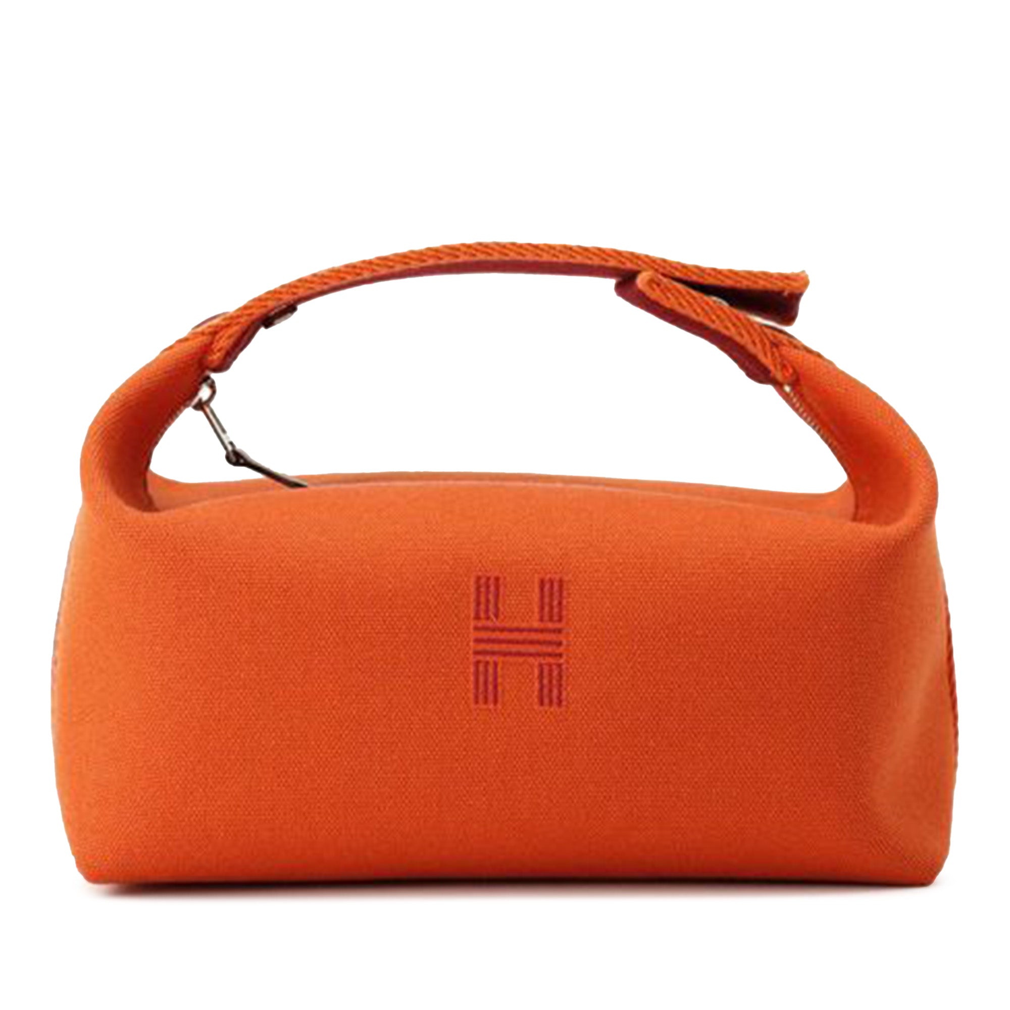 希少【HERMES】Small Bride-A-Brac Case Canvas & Beige Orange HERMES Canvas Small Bride-A-Brac Pouch Natural Orange