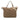 Brown Gucci Large GG Canvas Icon Bit Satchel - Designer Revival