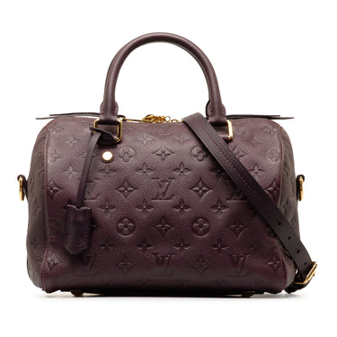 Purple Louis Vuitton Monogram Empreinte Speedy Bandouliere 25 Satchel