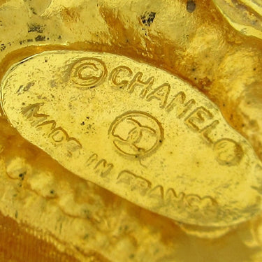 Gold Chanel Arabesque Clip On Earrings - Designer Revival