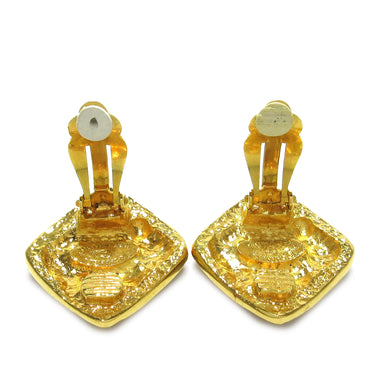 Gold Chanel Arabesque Clip On Earrings - Designer Revival