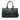 Blue Prada Vitello Daino Zip Top Satchel