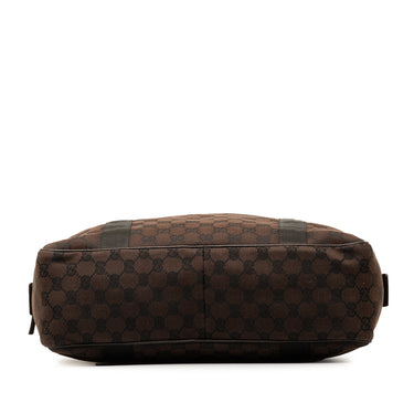 Brown Gucci GG Canvas Business Bag - Designer Revival