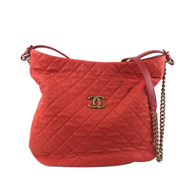 Red Chanel Caviar Country Chic Hobo Satchel - Designer Revival