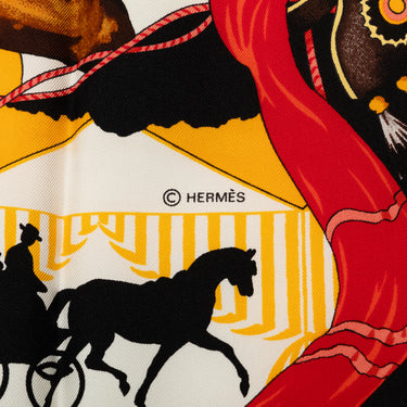 Black Hermes Feria de Sevilla Silk Scarf Scarves