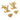Gold Louis Vuitton Gold Plated LV Iconic Flower Push Back Earrings