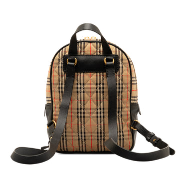 Brown Burberry Haymarket Check Knight Link 1983 Backpack