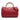 Red Gucci Calfskin Bamboo Shopper Boston Satchel - Designer Revival