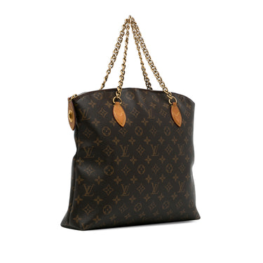 Brown Louis Vuitton Monogram Lockit Chain MM Tote Bag - Designer Revival