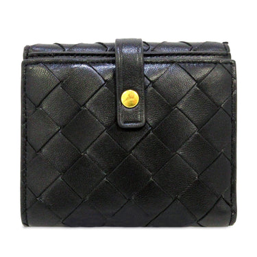 Black Bottega Veneta Intrecciato Leather Bifold Wallet