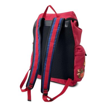 Red Gucci L'Aveugle Par Amour Techno Canvas Backpack