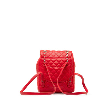 Red Chanel Small Lambskin Urban Spirit Backpack - Designer Revival