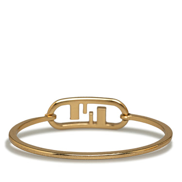 Gold Fendi Crystal O'Lock Bracelet
